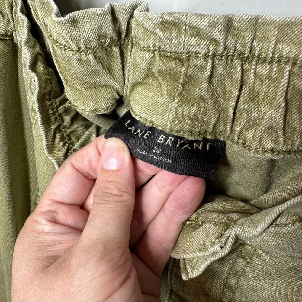 Lane Bryant Straight Leg Cargo Pant In Olive
